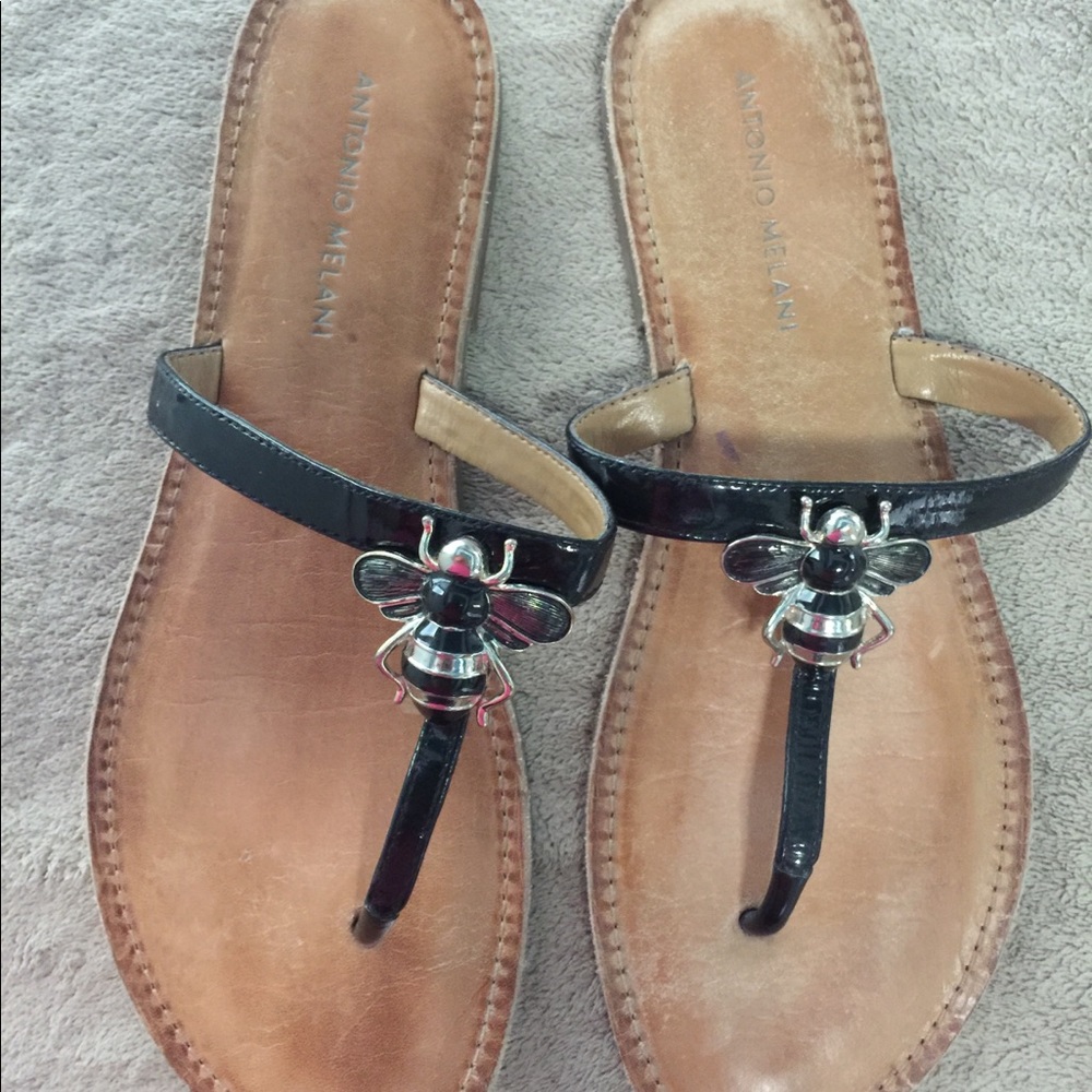 Ladies Black Bumble Bee Antonio Melani Sandals